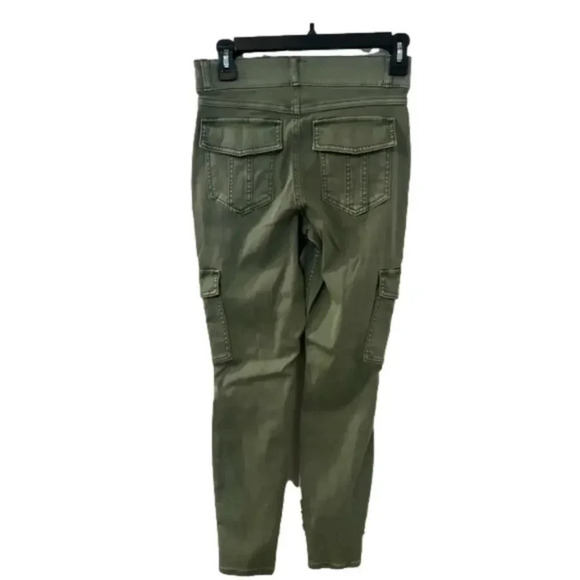 Spanx Petite Stretch Twill Ankle Cargo Pants Women’s Size S Soft Sage - Picture 2 of 10